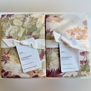 2 Pottery Barn Greenwood 26” sq Euro Shams in Rosewood Color, NWT, Retail $130